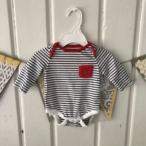 Baby Gap Navy & White Stripe Long Sleeve Bodysuit
